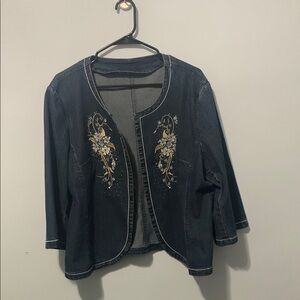 Embroidered blue  Denim Jacket